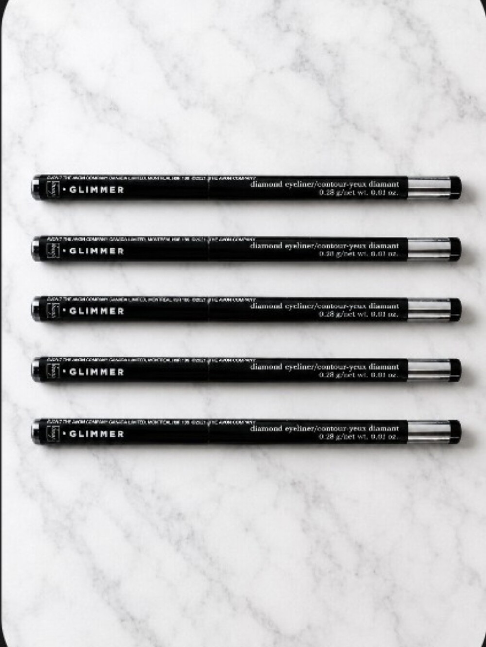 5 x Avon fmg Glimmer Diamonds (Black) Eyeliner .01 oz each NEW & SEALED!